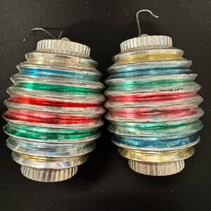 Vintage Multicolor Lantern Holiday Ornaments